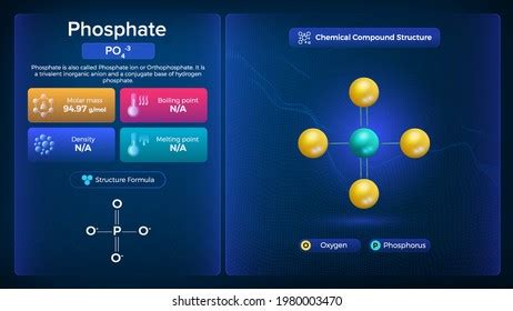 Phosphate Properties Chemical Compound Structure Stock Vector (Royalty ...