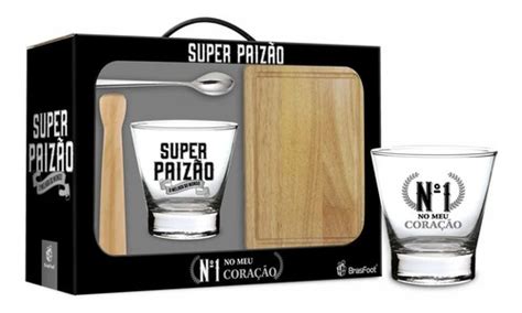 Kit Caipirinha Copo Socador T Bua Personalizado Colher Pai