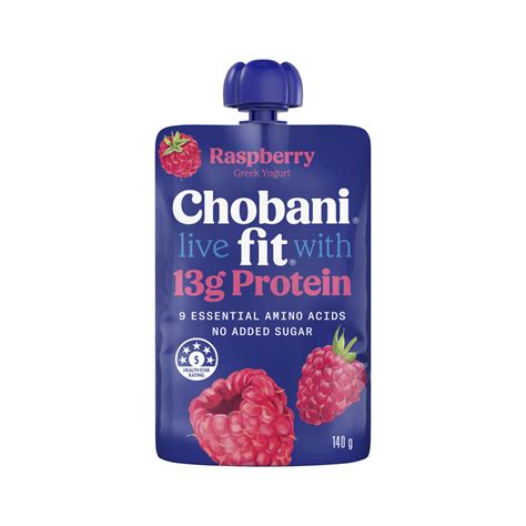 Buy Chobani Fit High Protein Yogurt Pouch Raspberry 140g Coles