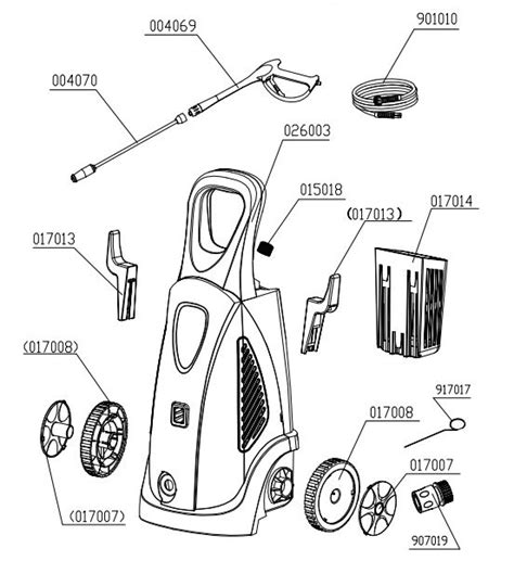 Earthwise Electric Power Washer Pw Replacement Parts Breakdowns