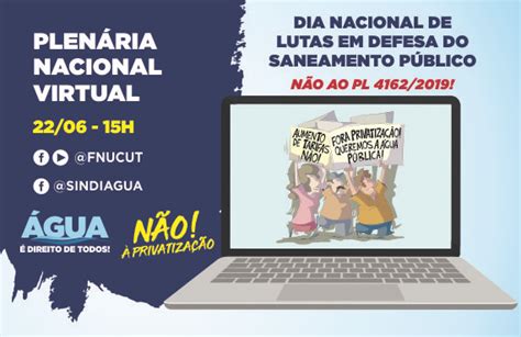 PARTICIPE DA PLENÁRIA VIRTUAL EM DEFESA DO SANEAMENTO PÚBLICO