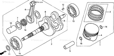 Honda Atv 1999 Oem Parts Diagram For Crankshaft Piston