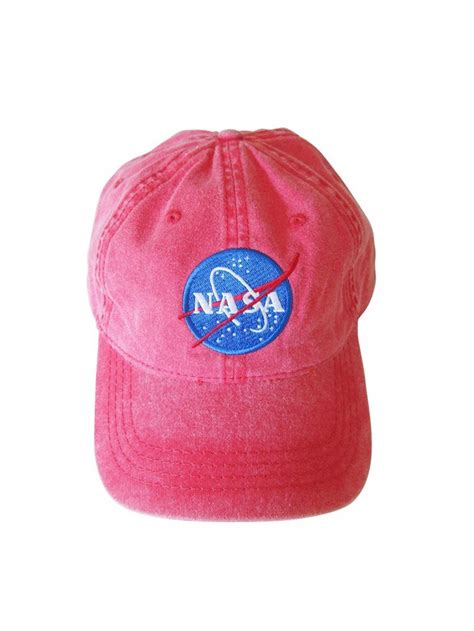 NASA insignia Embroidered Pigment Dyed Cap - Red - CT18438M3HD