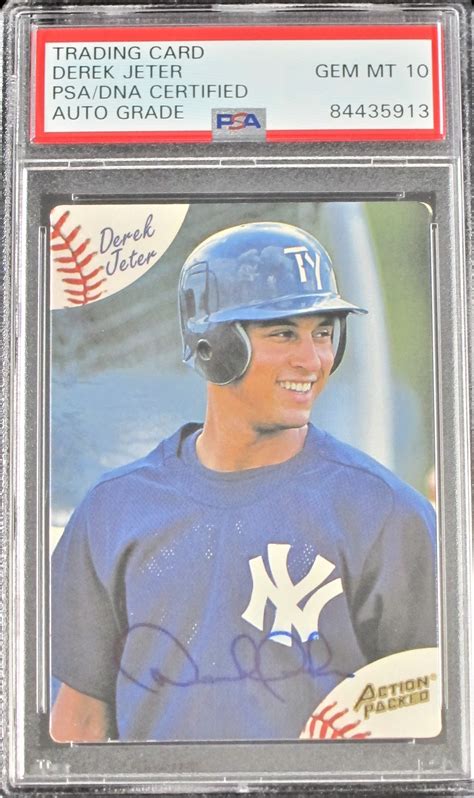 Derek Jeter Signed Baseball Card - Memorabilia Center