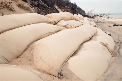 Geotextile Tubes Sandbag Erosion Control Lakeshore Customs