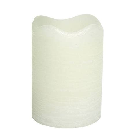 Expressions Inglow Flameless Vanilla Scented Led Battery Operated Wax Candle Off White