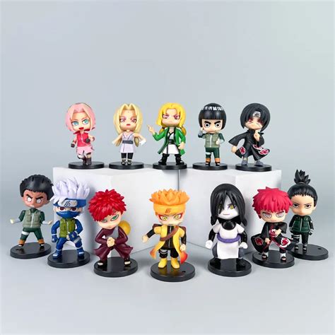 Kawaii Mini NARUTO Figura Sasuke Kakashi Itachi Gaara Jiraiya Q Verison