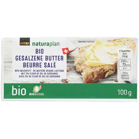 Naturaplan Bio Butter Gesalzen 100g Online Kaufen Coopch