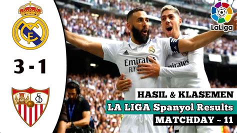 Hasil Real Madrid Vs Sevilla ~ Hasil Liga Spanyol Tadi Malam ~ Liga