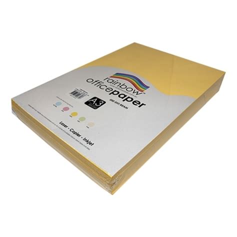 Coloured Copy Paper A3 80gsm Lemon Yellow Ream Of 500 Impact