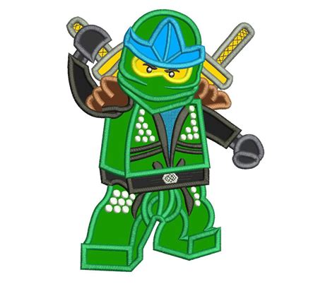 Lego Green Ninja Applique Design Embroidery Designs Applique Designs