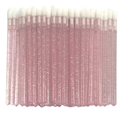 100 Pincel aplicador Descartável De Batom Gloss Cor Rosa MercadoLivre