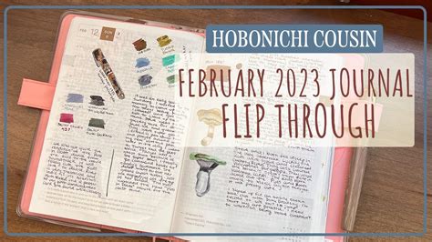 FEBRUARY 2023 JOURNAL FLIP THROUGH Hobonichi Cousin Memory Keeping