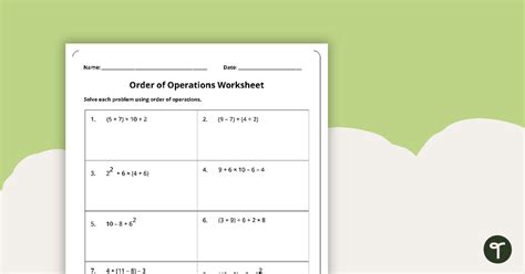 Advanced Order Of Operations Worksheets Math Monks Worksheets Library