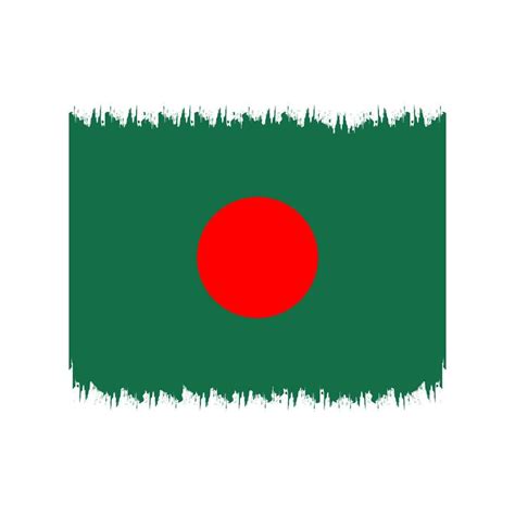 Bangladesh Flag With Brush Strokes Vector Illustration Bangladesh Flag