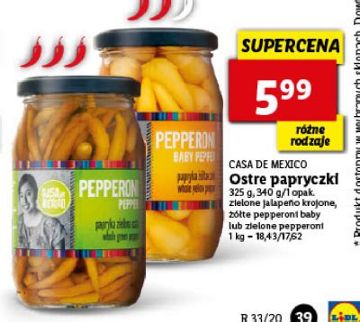 Papryka Pepperoni Zielona Krojona Casa De Mexico Cena Promocje