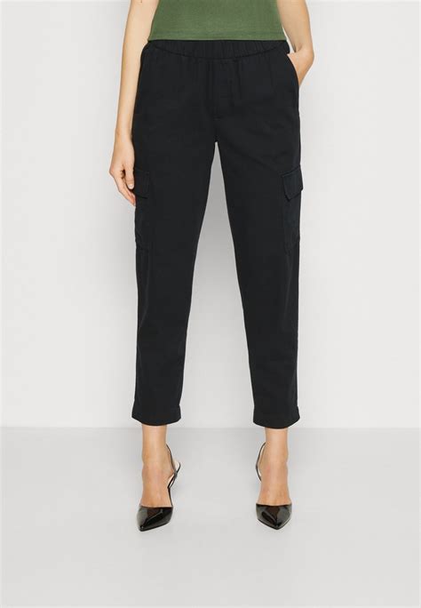 Gap Broken Pull On Pant Cargo Trousers Black Uk