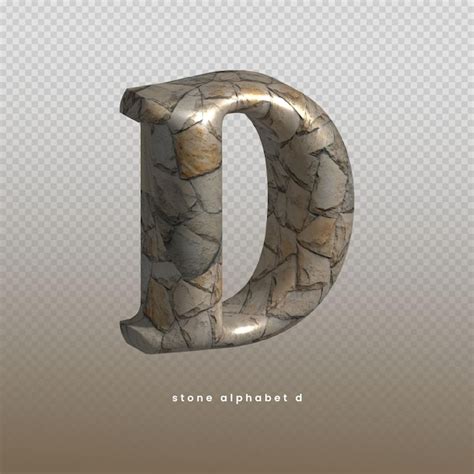 Pedra Texto 3d Letra PSD Premium