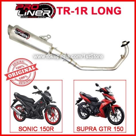 Jual Proliner TR 1R Long Sonic 150R Supra GTR 150 Knalpot Racing