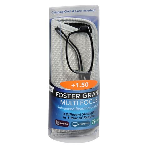 Foster Grant Reading Glasses Multi Focus James 1 50 Black Walgreens