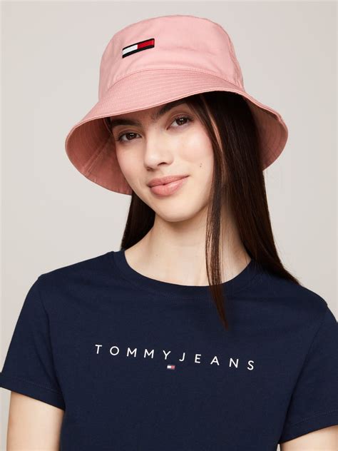 Tommy Jeans Elongated Flag Bucket Hat Hut Chalky Pinkrosa Zalandode