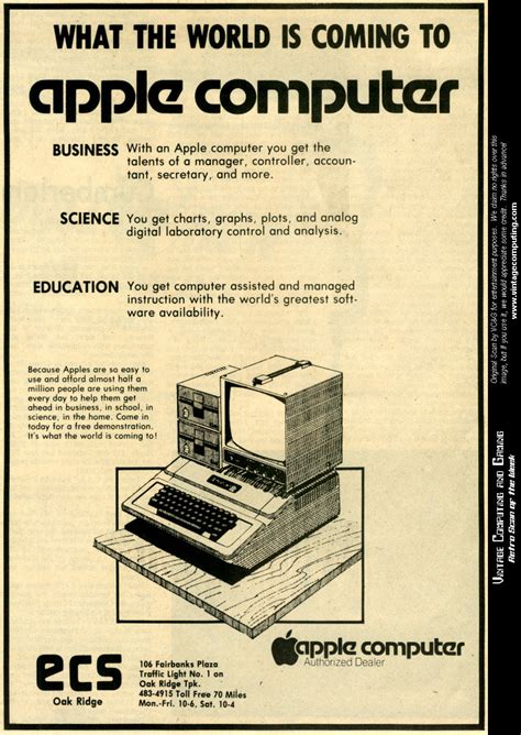 VC&G | » [ Retro Scan of the Week ] Apple II Newspaper Ad