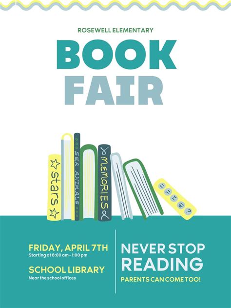 Book Fair Poster Free Canva Template | Book fair, Library posters, Kids ...