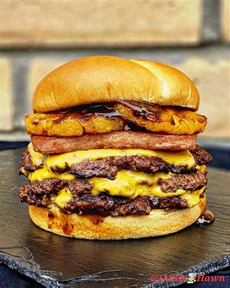 Thanks I Love This Triple Cheeseburger With Grilled Spam And Pineapple 🍍 R Tili