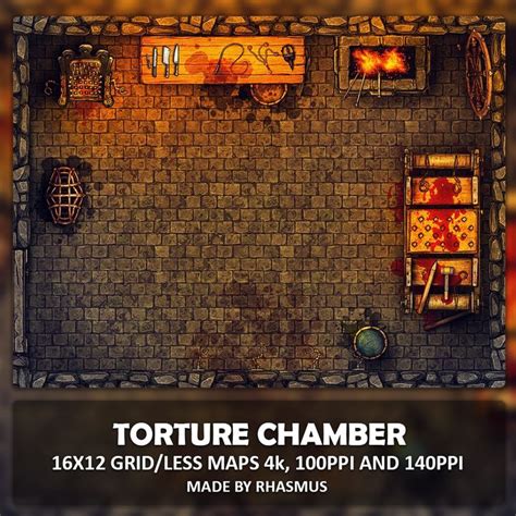 D Printable Torture Chamber Map By Rhasmus Battlemaps