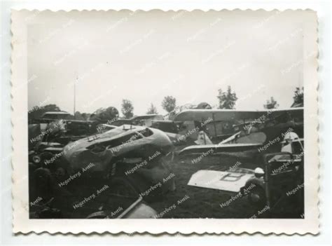 Foto Polen Feldzug Flugzeug Friedhof Bei Krakau Krakow Planes Wehrmacht