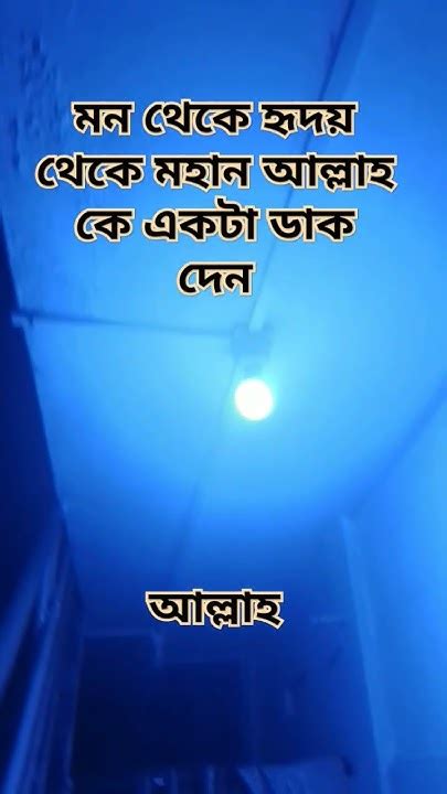 মন থেকে হৃদয় থেকে মহান আল্লাহ কে একটা ডাক দেন বলেন আল্লাহ। Youtube