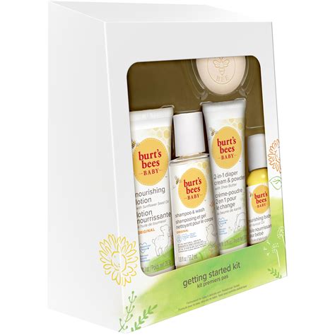 Burt's Bees Baby Getting Started Gift Set, 5 Trial Size Baby Skin Care ...