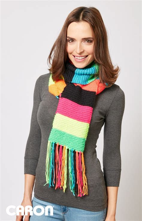 Simple Stripes Scarf Knit Version Patterns Stripe Scarf Knit