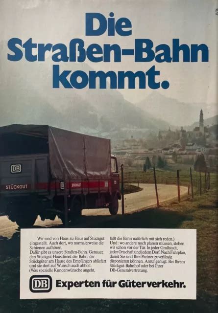 DB DEUTSCHE BAHN Güterverkehr Reklame Werbung von 1976