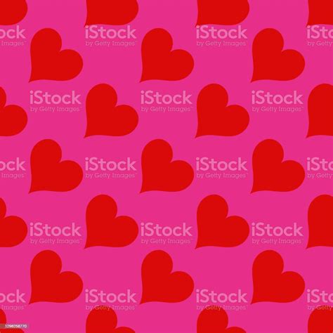 Seamless Vector Hearts Pattern Valentines Day Background For Fabric