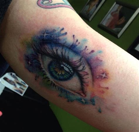 Watercolor Eyes Tattoo