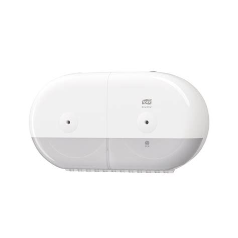 Tork Smart One White Twin Toilet Tissue Dispenser