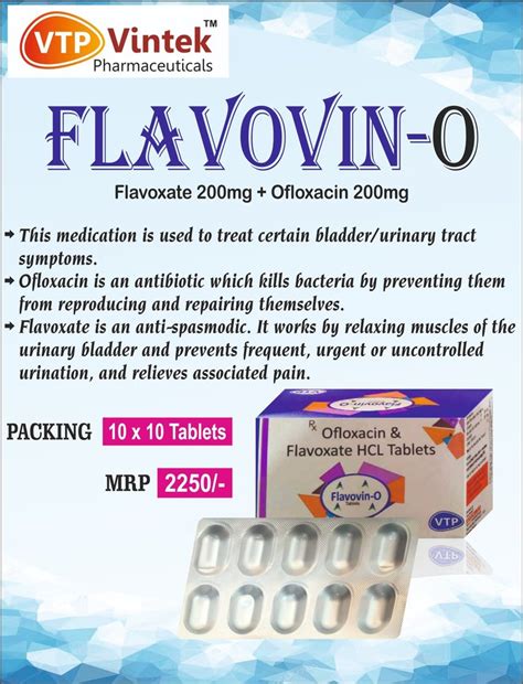 Flavoxate 200mg Ofloxacin 200mg Tablet At Rs 2250 Box Ofloxacin