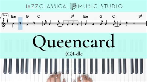 Queencard G I Dle Piano Tutorial EASY WITH Music Sheet JCMS