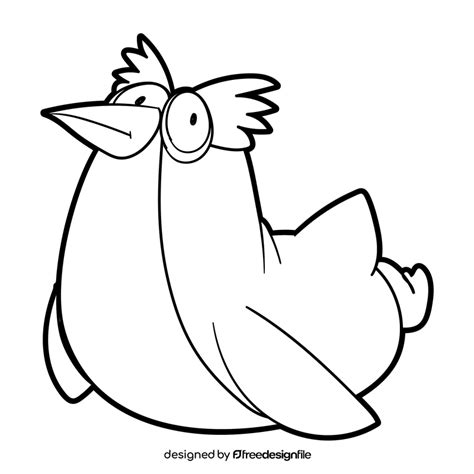 Penguin cartoon black and white clipart free download