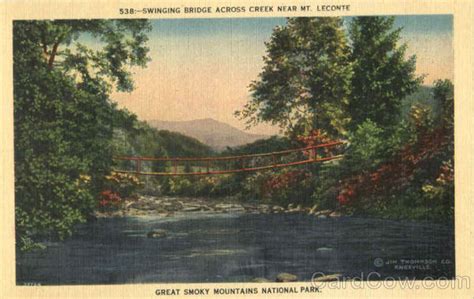 Swinging Bridge Across Creek Smoky Mountains National Park, NC Great ...