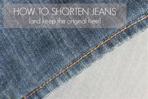 Hemming Jeans A Step By Step Tutorial Original Hem Hemming Jeans