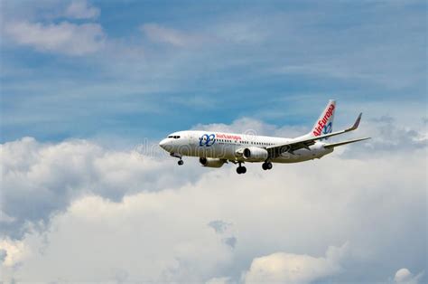 Barcelona Spain May 182019 Boeing 737 800 Air Europa Plane Landing