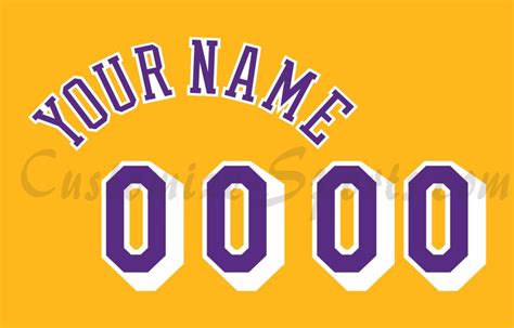 Los Angeles Lakers Customized Number Kit For 1978 1997 Home Jersey