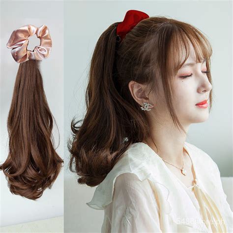 Wig Ponytail Hairpiecelarge Intestine Hair Band Ponytail Wig Womens