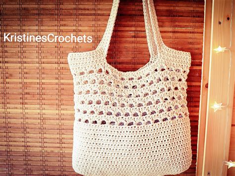 Ravelry Elegant Market Tote Bag Pattern By Kristines Crochets