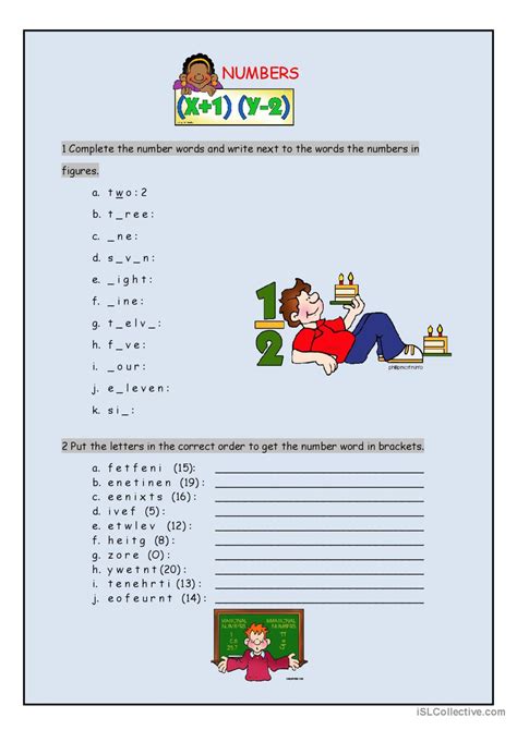 Numbers Warmer Filler Cooler English Esl Worksheets Pdf Doc