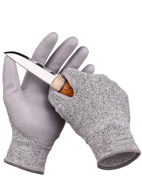 1 Pair Cut Resistant Gloves Level3 Protection Dexterity Safety Kitchen