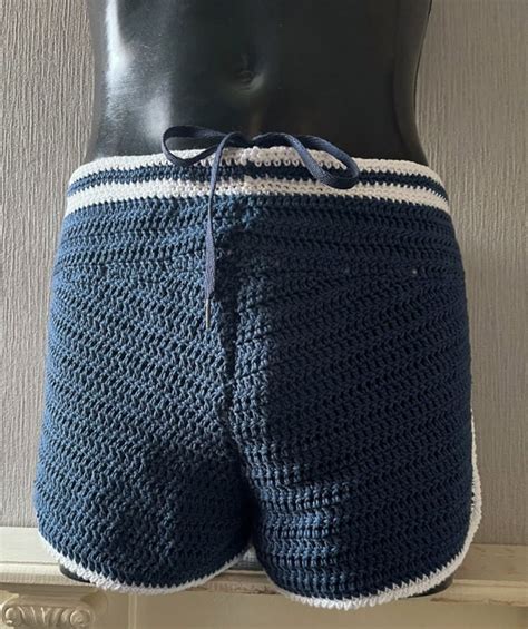 Men S Crochet Pattern Vintage Short Shorts Etsy