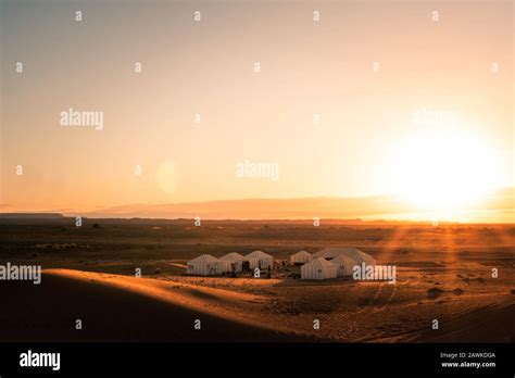 Desert camp in the Sahara desert of Morocco Stock Photo - Alamy